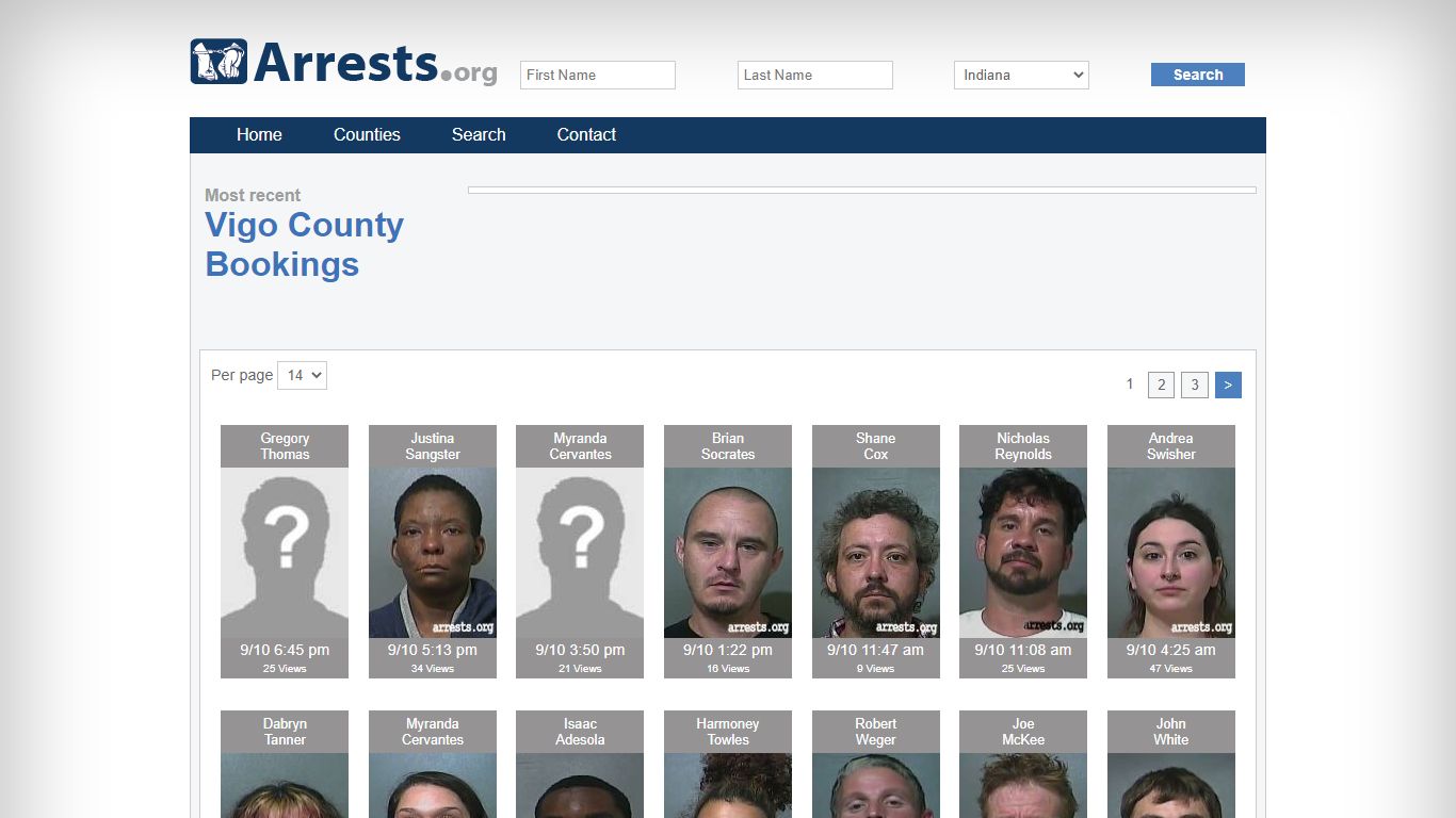 Vigo County Arrests and Inmate Search